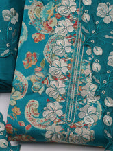 Neck Embroidered Cotton Blend Unstitched Suit With Dupatta